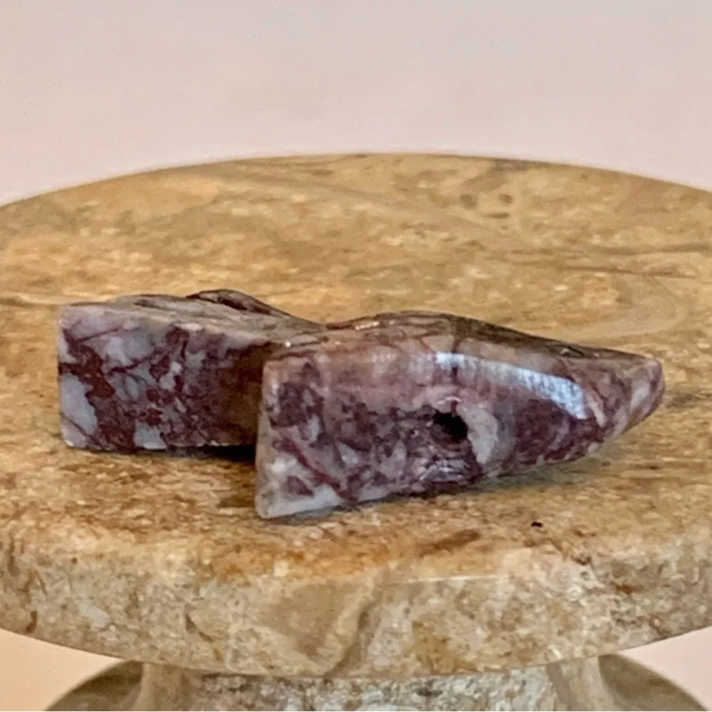 Zuni Style Bird Fetish Bead Drilled Stone Native American Animal Carving .9”